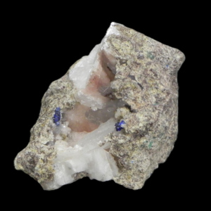 2093a Azurite , Quartz and Calcite from Mexico. Front view